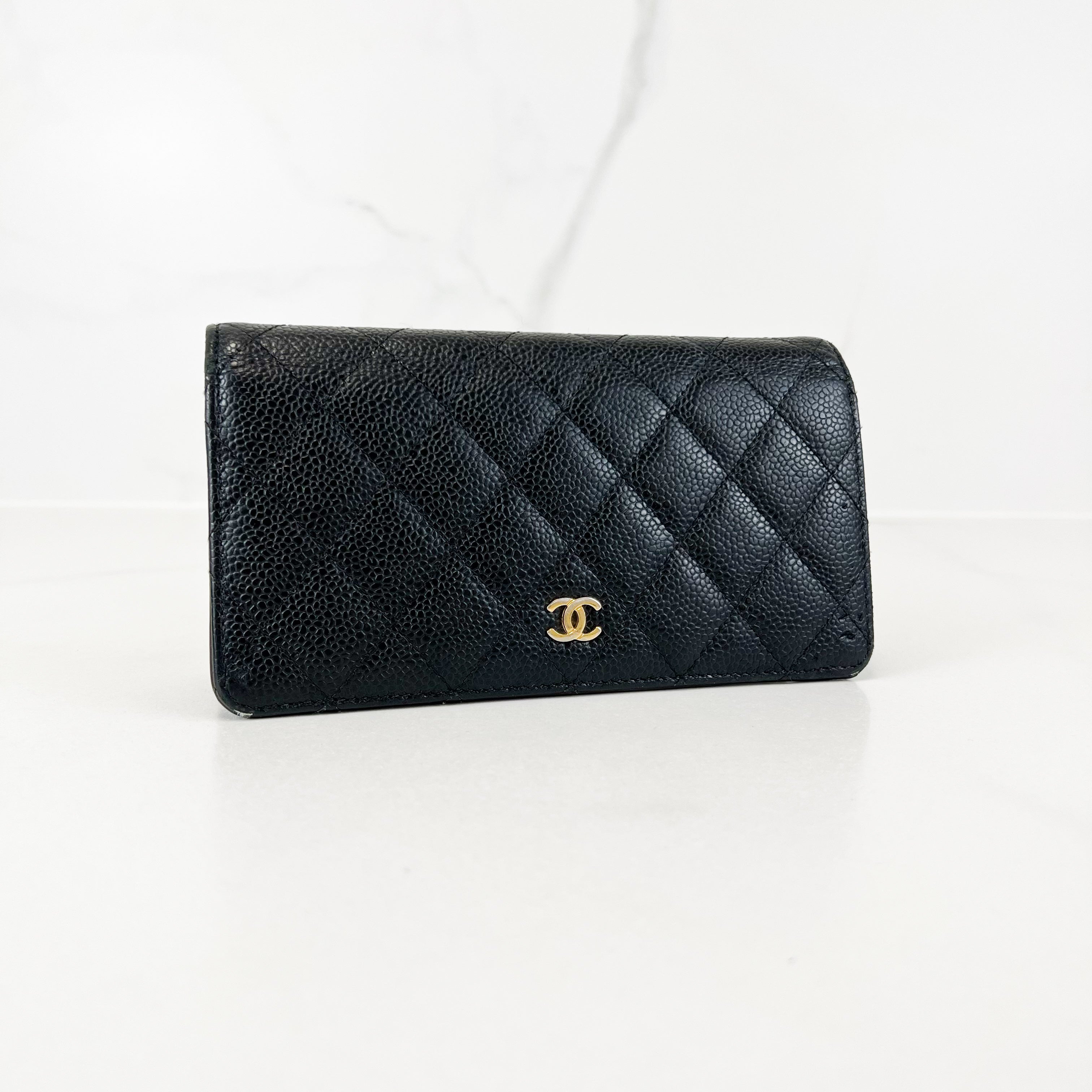 Chanel bifold wallet discount caviar