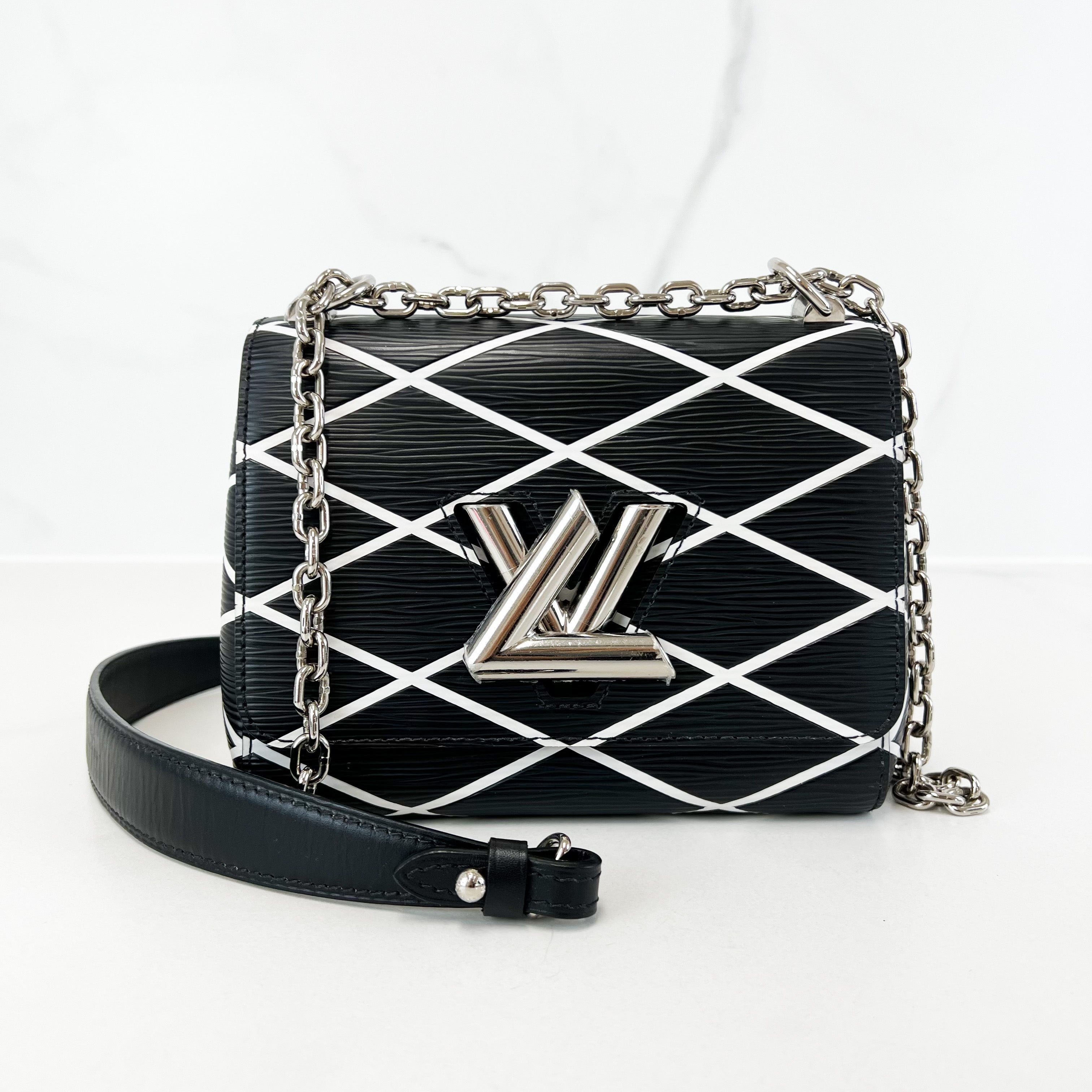 LOUIS VUITTON Twist PM Epi Leather Crossbody Bag Black