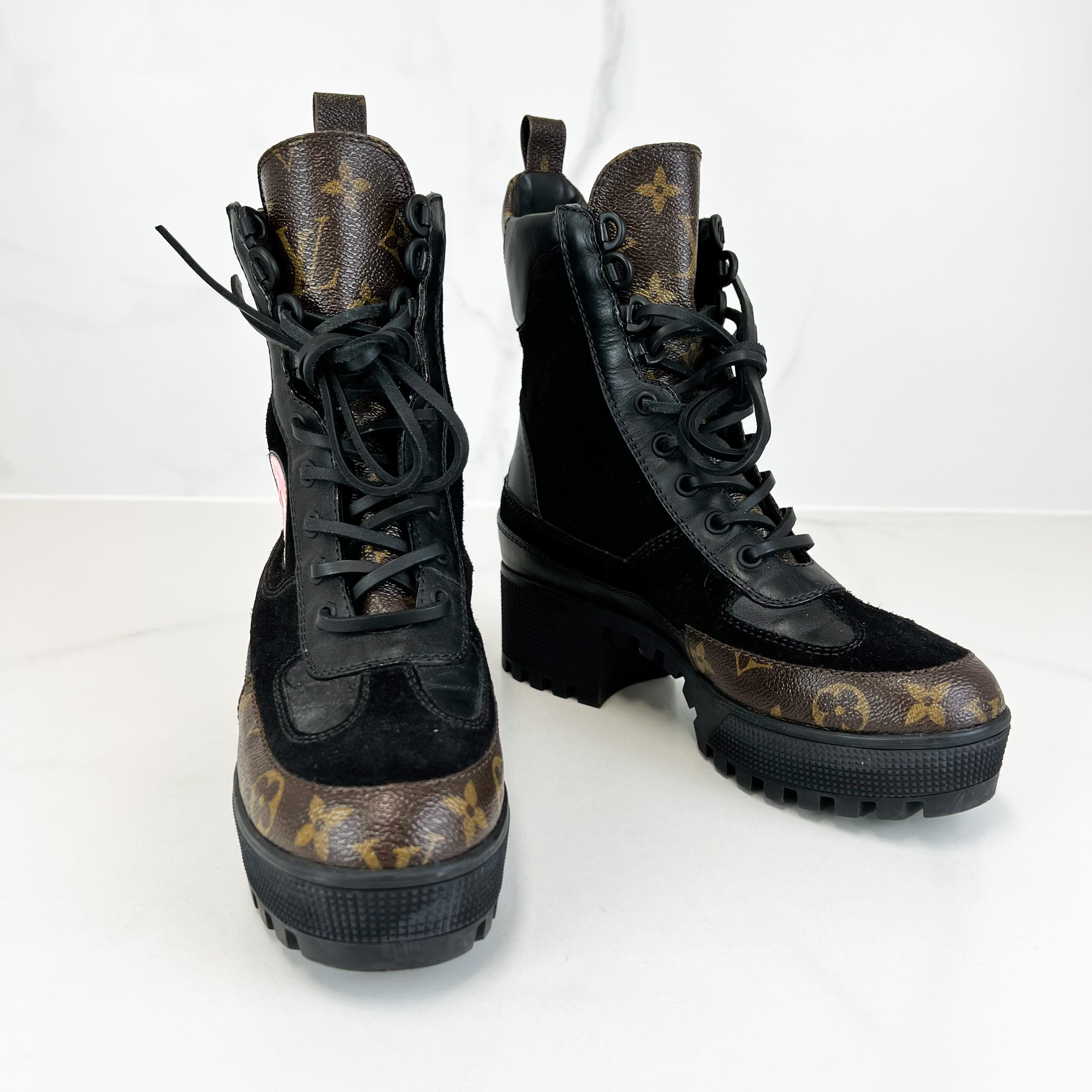 Louis Vuitton Monogram Silhouette Ankle Boot, Black, 36.5