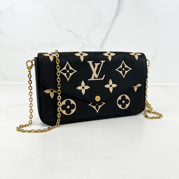 Louis Vuitton Felicie Pochette Black / Beige