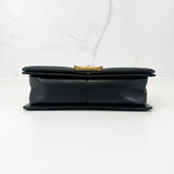 Chanel Black Old Medium Calfskin Boy Bag GHW