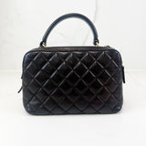 Chanel Calfskin Double Zip Trendy Bowling Bag