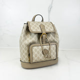 Gucci Small Backpack with GG in Beige & White Supreme