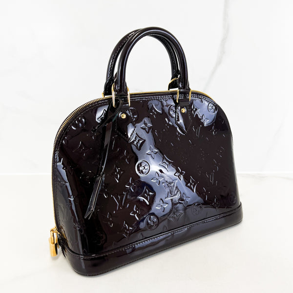 Louis Vuitton Burgundy Alma PM in Vernis Leather