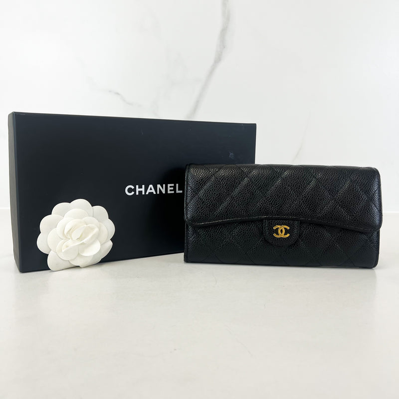 Chanel Classic Caviar Long CC Wallet