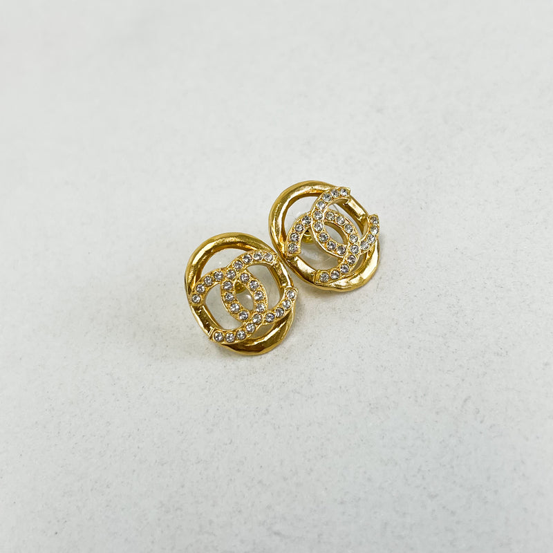 Chanel CC Stud Earrings