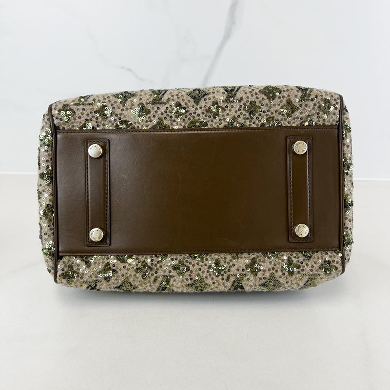 Louis Vuitton Khaki/ Brown Monogram Sequin Speedy 30