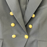 Balmain Blazer with Gold Buttons in Black