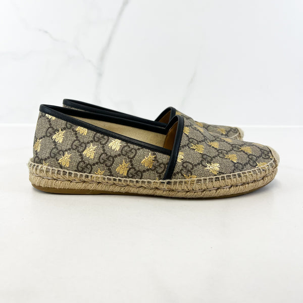 Gucci GG Supreme Canvas Espadrilles Size 39