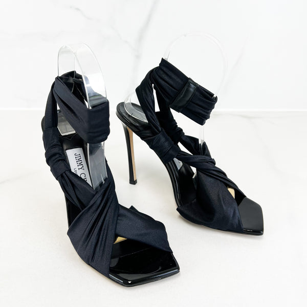 Jimmy Choo Neoma 110 Wrap Strap Sandal Size 37.5