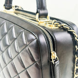 Chanel Calfskin Double Zip Trendy Bowling Bag