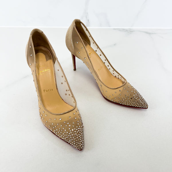 Christian Louboutin Follies Strass 100mm Size 39.5