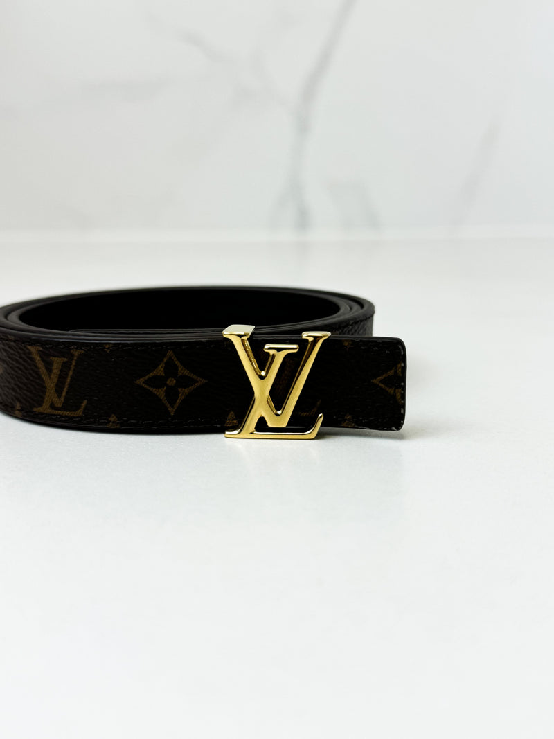 Louis Vuitton Initials 20mm Reversible Belt with GHW Size 80