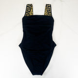 Versace Black Greca Swimsuit Size 2