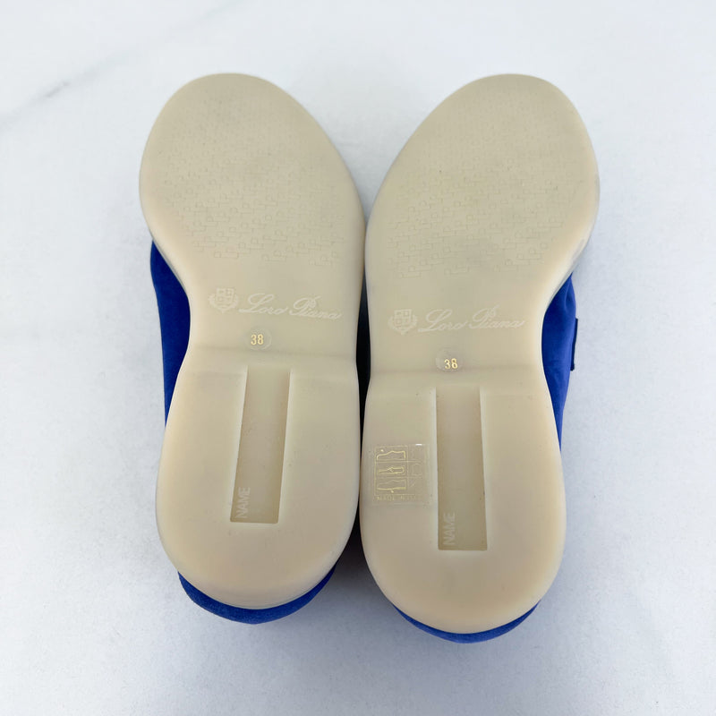 Loro Piana Blue Summer Charms Walk Loafer Size 38