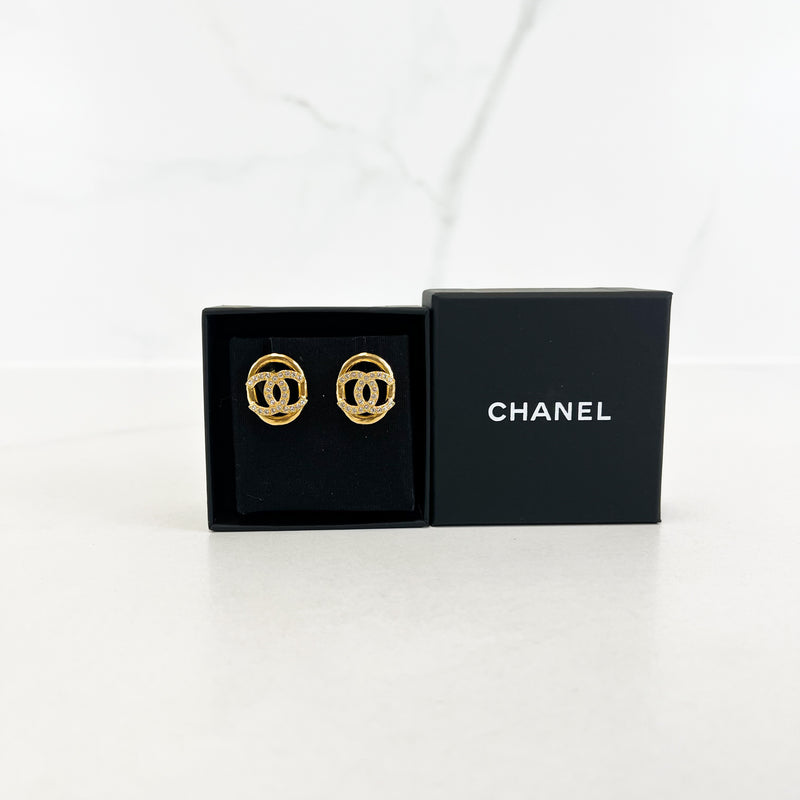 Chanel CC Stud Earrings