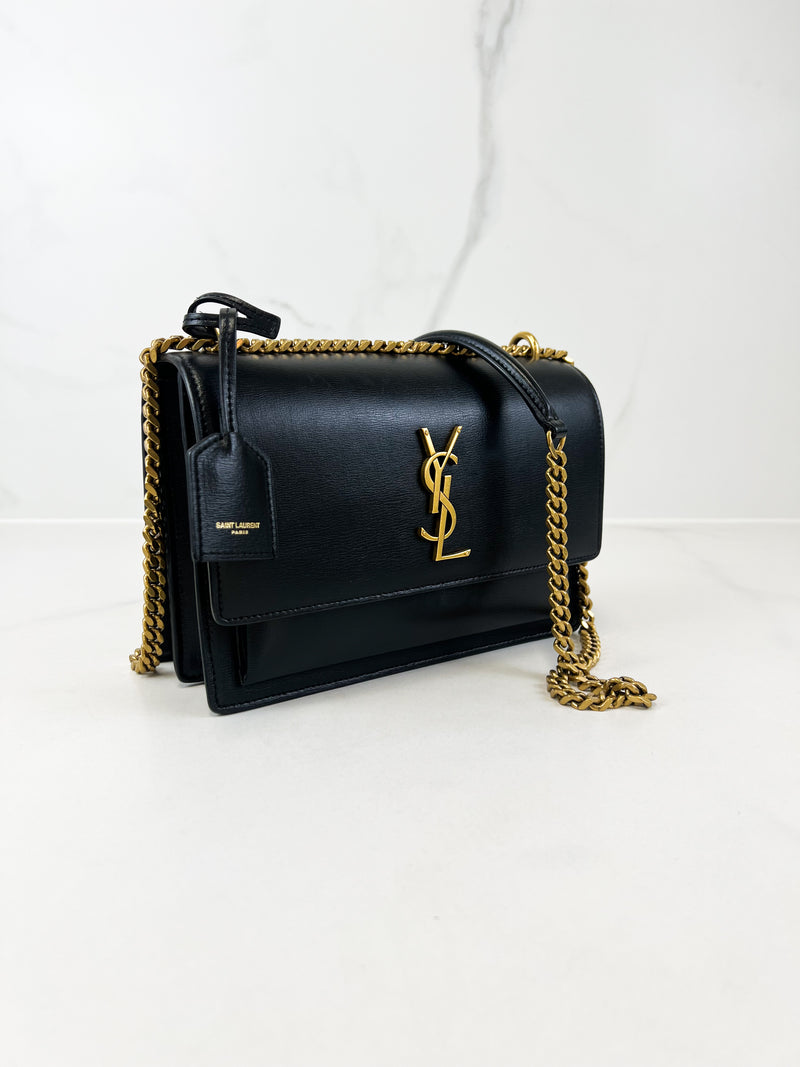 Saint Laurent Black Sunset Shoulder Bag