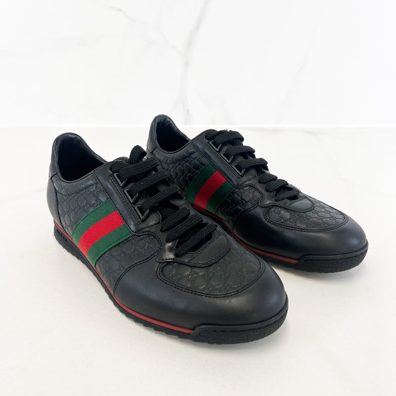 Gucci Black Web Sneaker Size 6