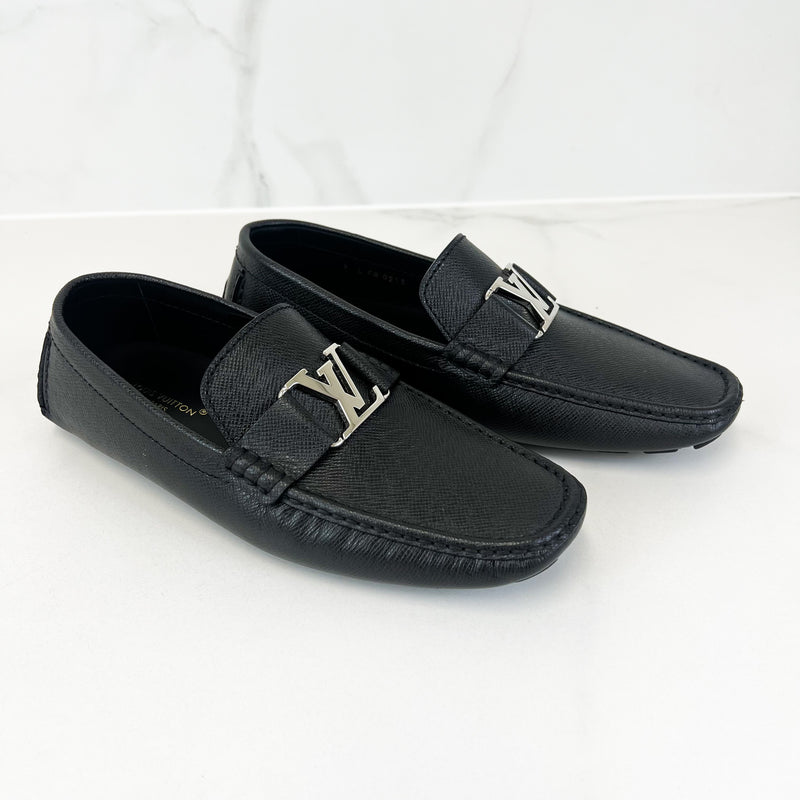 Louis Vuitton Men's Monte Carlo Calfskin Black Loafers Size 9