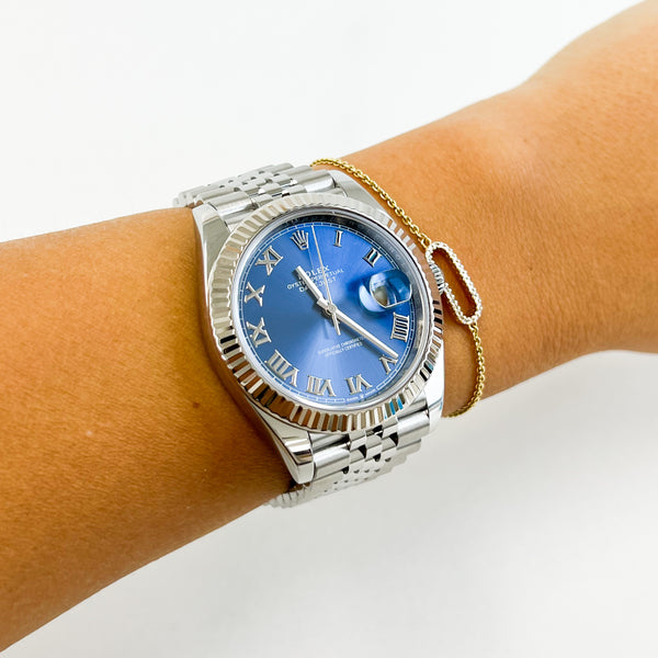 Rolex Datejust 41mm Roman Numeral Blue Dial