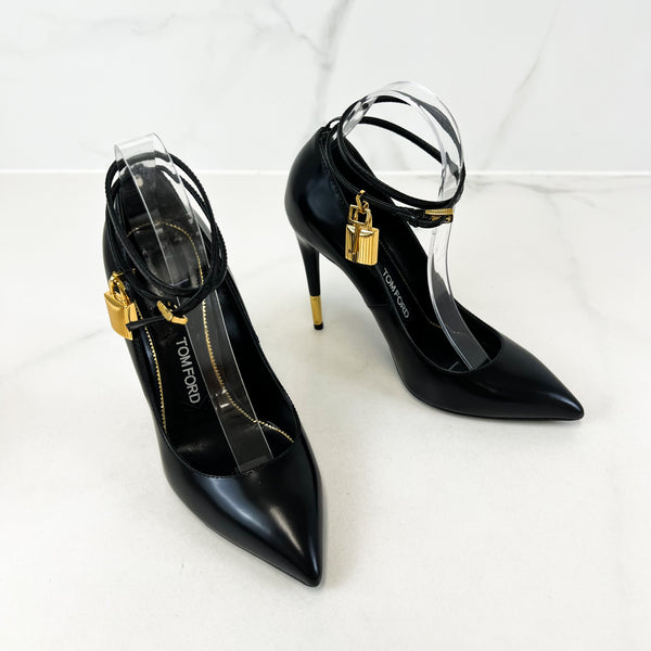 Tom Ford Padlock Leather Pumps Size 38.5