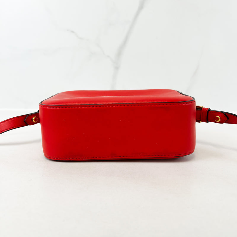 Versace Red Virtus Shoulder Bag with GHW