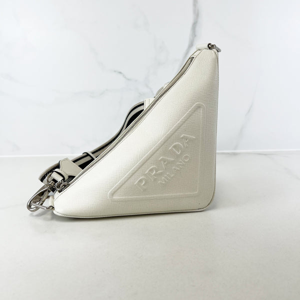 Prada Triangle Leather Shoulder/Crossbody Bag