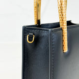 Bvlgari Black Leather Serpenti Mini Tote