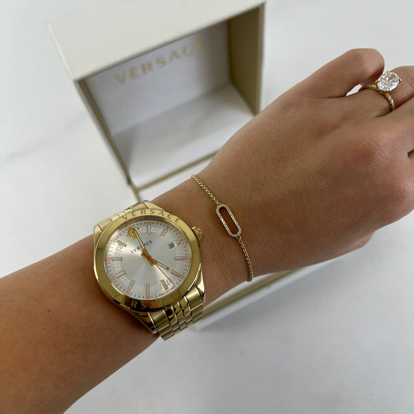 Versace Gold 40mm Hellenyium Watch