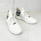 Fendi Motif Mesh ‘High’ White Sneakers Size 40