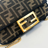 Fendi FF Jacquard FF Fabric Baguette Bag