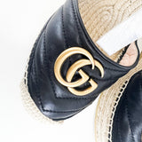 Gucci GG Marmont Espadrilles Wedges Size 38