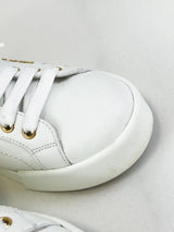 Dolce & Gabbana Portofino Calfskin Leather Sneaker with Pearl