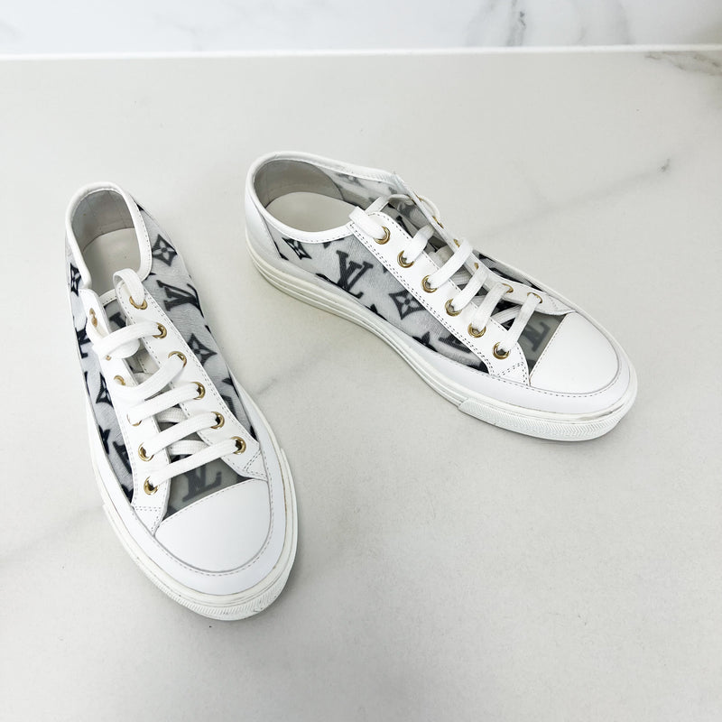 Louis Vuitton Monogram Black & White Stellar Sneaker Size 36.5