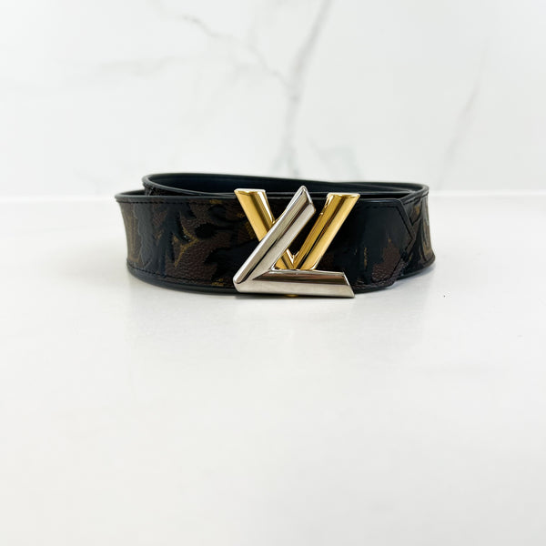 Louis Vuitton 35mm Palms Twist Belt Size 85