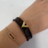 Louis Vuitton Logomania Bracelet Size 17