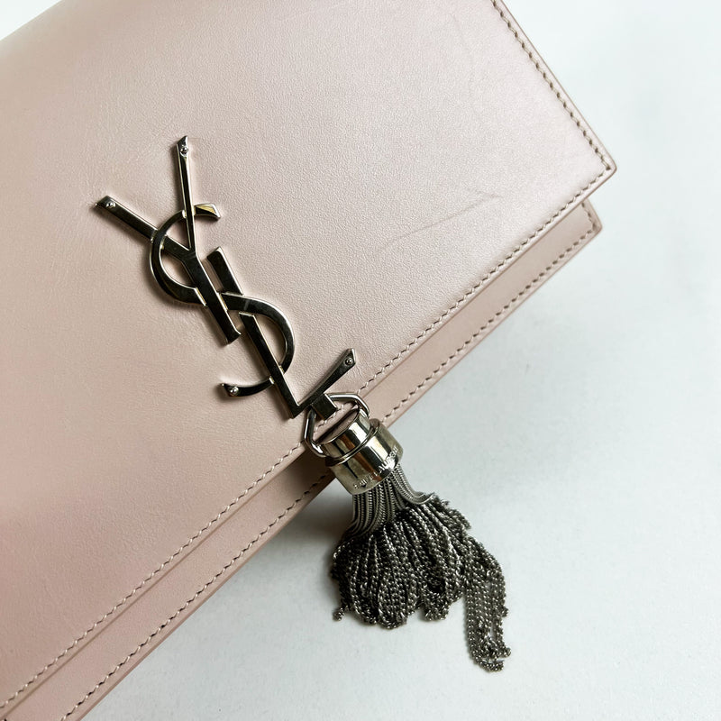 Saint Laurent Calfskin Monogram Kate Tassel Chain Wallet