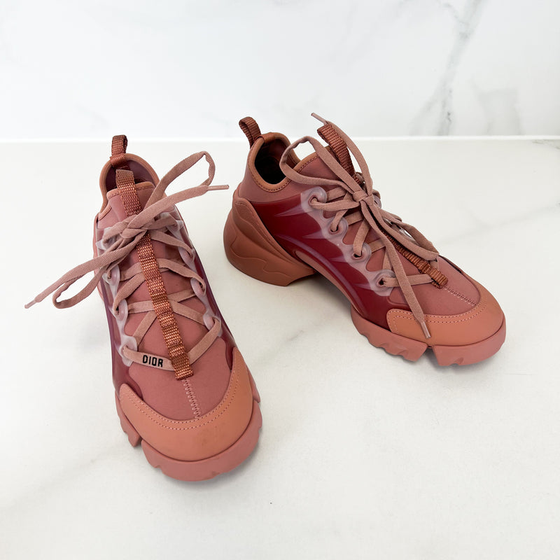 Christian Dior D-Connect Deep Pink Sneakers Size 36