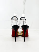 Christian Louboutin PVC/Leather Nosy Spikes 100 Pumps Size 37.5