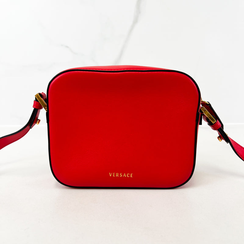 Versace Red Virtus Shoulder Bag with GHW