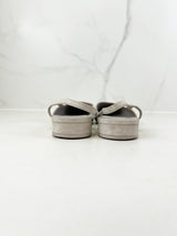 Chanel Grey Flat Slingback Size 38.5C