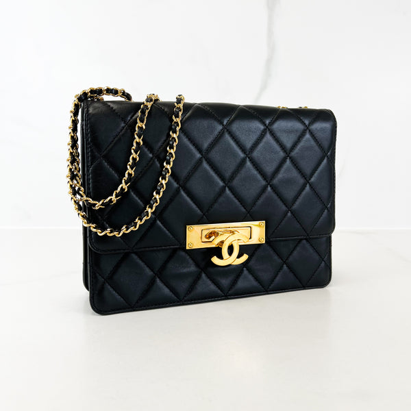 Chanel Lambskin Quilted CC Chain Crossbody/Shoulder Bag