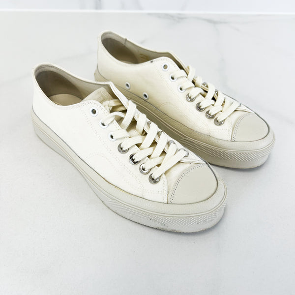 Givenchy White Lace Up Low Top Sneaker Size 38