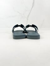 Hermes Epsom Leather Oran Sandals Size 38