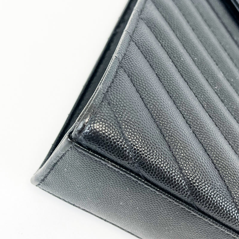 Saint Laurent Black Large Envelope Bag with GHW