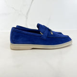 Loro Piana Blue Summer Charms Walk Loafer Size 38