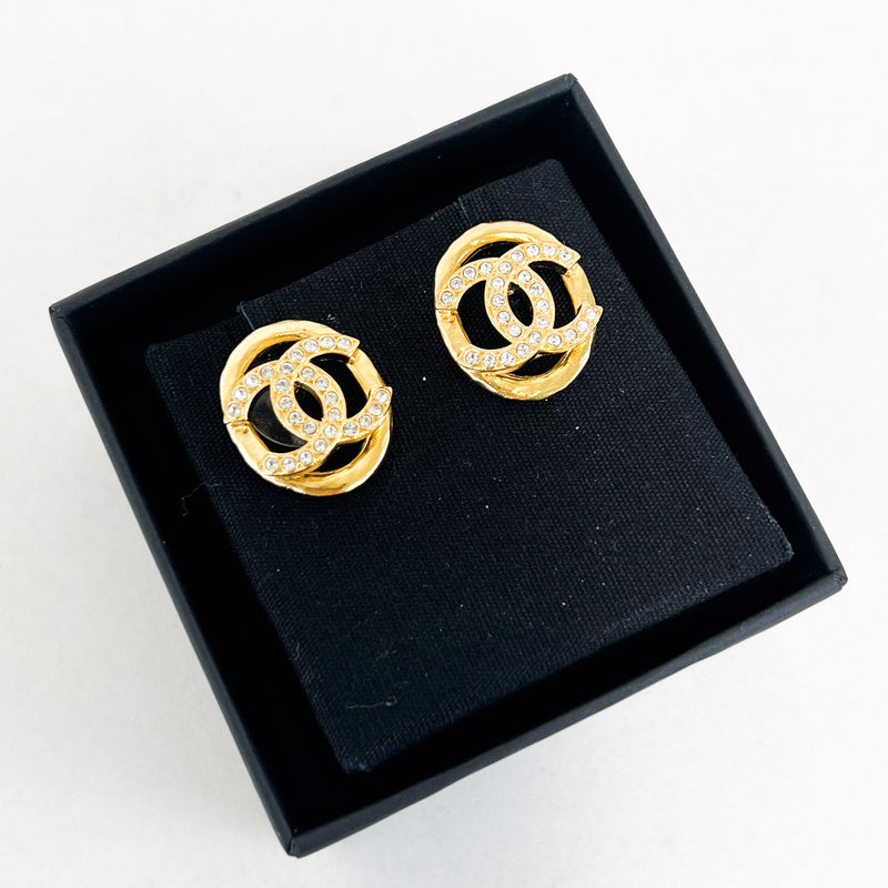 Chanel CC Stud Earrings