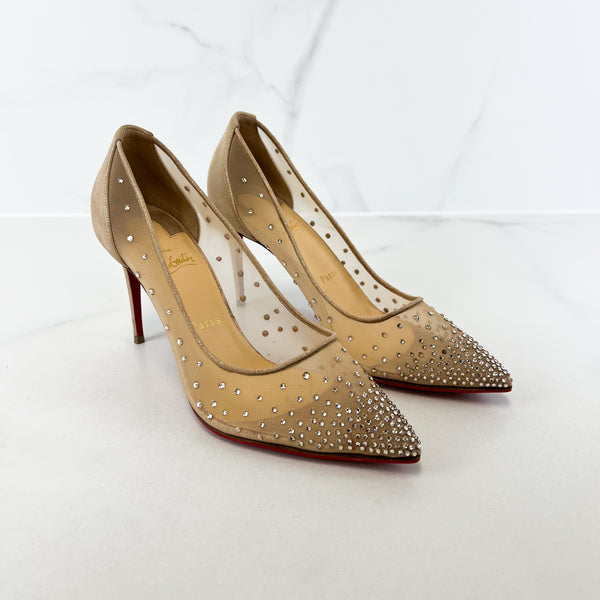 Christian Louboutin Follies Strass 100mm Size 39.5