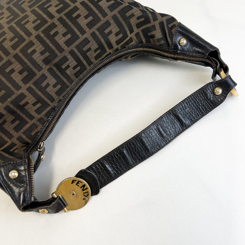 Fendi Zucca Boston Vintage Shoulder Bag