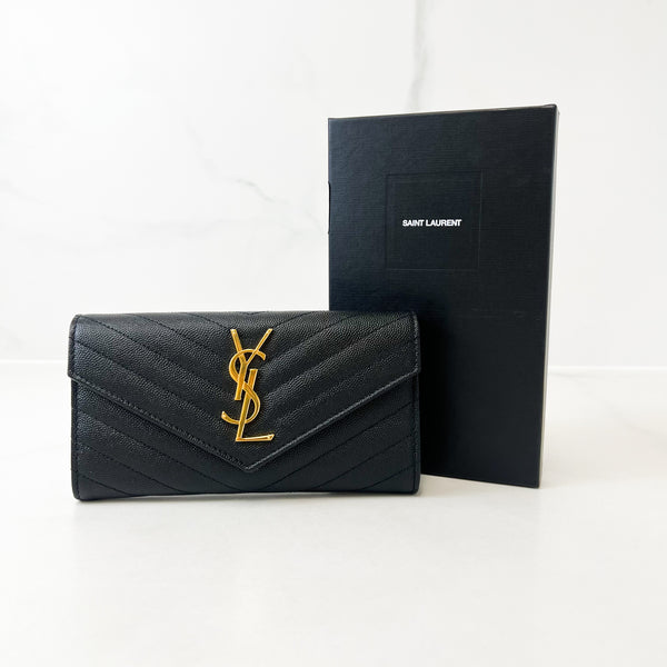 Saint Laurent Cassandre Matelasse Large Wallet